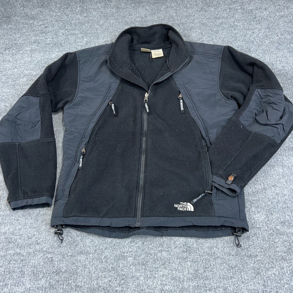 VTG The North Face Jacket Mens Medium Black Fleece Ski Outdoor Pockets Full Zip